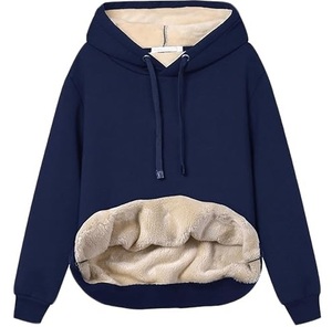 Pull à capuche d'hiver surdimensionné en polaire Sherpa premium, épais et chaud, avec logo personnalisé, idéal pour la vente en gros - Product Image 5
