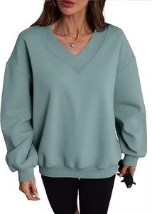 High Quality Knitted Polyester/Cotton <b>Blend</b> Solid Eco-Friendly Regular Fit Acid Wash Embroidered Heavyweight Sweatshirt - Product Image 4