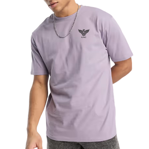 Camiseta Casual de Cuello Redondo y Manga Corta para Hombre, 100% Algodón, Tejido de Punto, Básica, Lisa, Corte Regular, para Otoño, Uso Diario, Estilo Urbano - Product Image 1