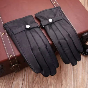 Guantes de Invierno para Hombre de Cuero Italiano Tipo Gamuza, Forrados y Cálidos, con Técnicas de Teñido Liso y Tie Dye - Product Image 6