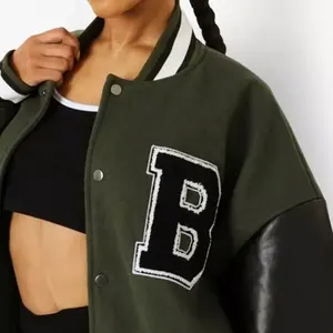 Encuentra Chaquetas Varsity OEM Similares con Logotipo Personalizado, Última Moda, Alta Calidad, Unisex, Chaqueta Varsity Elegante - Product Image 5