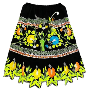 High Quality Cotton Hawaiian Prints Women's Skirts New Style Embroidery Hawaiian Wear Breathable Manufactured in Pakistan - Product Image 6