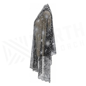 Chal de Gasa para Mujer, Estampado Floral, Largo, Elegante, Accesorio de Moda para Todas las Temporadas - Product Image 2