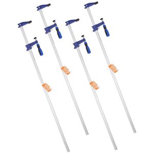 Set di 4 Morsetti a F in Ghisa Bloccabili da 36 Pollici, Profondità 2-1/2 Pollici, per Lavorazione del Legno con Limite di Carico di 600 Libbre - Product Image 1