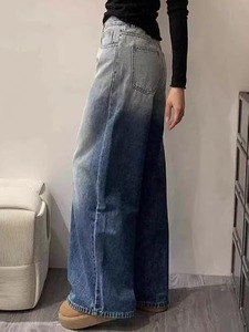 Women's <b>Boot</b> Cut Utility Denim Jeans with Pockets-Eco-Friendly Mid Waist Vintage Style - Product Image 2