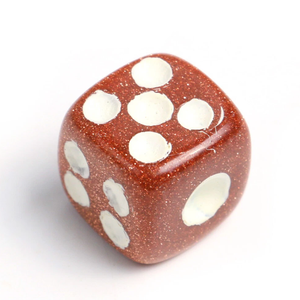Stone Red Goldstone D6 <b>Dice</b> Cube Natural Gemstone Crystal Stone D6 <b>Dice</b> Engraved Stone Custom <b>Dice</b> <b>Sets</b> - Product Image 4
