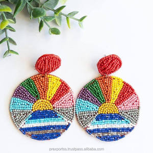 Pendientes Colgantes Hechos a Mano con Diseño Floral Bohemio y Cuentas de Semillas, con Lindos Diseños de Animales para Mujeres y Niñas, Venta al por Mayor - Product Image 2