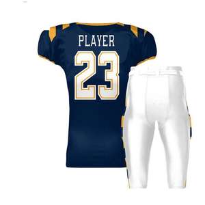 Nouvelle conception, meilleure qualité, ensembles d'uniformes de football américain, tailles plus grandes, antibactériens, respirants, personnalisables, dernières ventes - Product Image 3