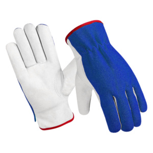 Best Performance Buffalo Grain & Split Latex Anti-static Flexible Safety <b>Gloves</b> Elastic Cuff for Driving Household Gardening - Product Image 5