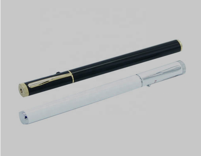Ismartlaser ISET-RL009 PEN Type 4 n 1 Red Laser Pointer 3 Patterns 650nm Class II <1mW Brass Material 3A X 2pcs Battery
