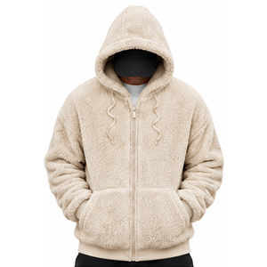 Heavyweight Sherpa Fleece <b>Hoodie</b> <b>for</b> <b>Men</b> Women Relaxed Fit Winter Casual Wear Custom Design Wholesale Manufacturer - Product Image 5