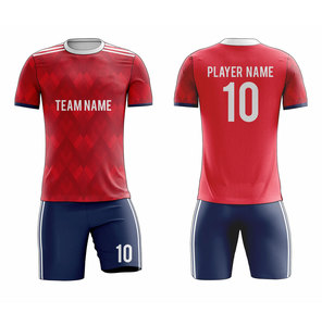 ชุดเสื้อฟุตบอลสีขาวน้ำเงินสำหรับผู้ชาย พร้อมกางเกงขาสั้น พิมพ์ลายแบบ Sublimation ระบายอากาศได้ดี ผลิตจากโพลีเอสเตอร์ พร้อมชื่อทีมและหมายเลขผู้เล่น 10  ทรงแอธเลติก ขนาดผู้ใหญ่ - Product Image 3