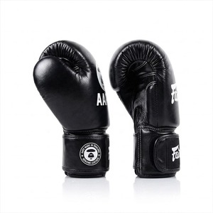 Fairtex Black Boxing Gloves Professional Muay Thai Kickboxing MMA Training Sparring Fight Gloves with Custom Logo - Product Image 3