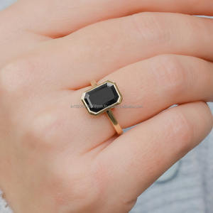 Joyería fina de oro rosa de 14K para mujer, anillo de compromiso de diamante Natural apilable VVS Clarity, Material de 18K, IGI Vintage para fiestas - Product Image 5