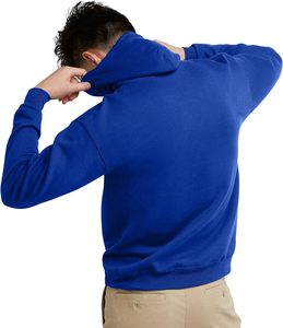 Sudadera con Capucha Azul Rey para Hombre, Corte Regular, Color Sólido, Felpa de Algodón, Informal, para Otoño - Product Image 2