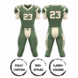 Camiseta de Fútbol Americano Personalizada para Hombre, Sublimada, Transpirable, de Poliéster, Cuello en V, Manga Corta, Uniforme de Equipo Ajustado - Product Image 1