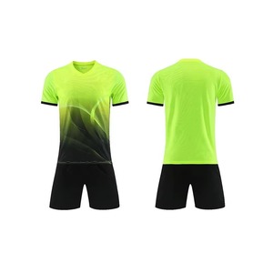 Men's V-Neck Short Sleeve <b>Soccer</b> Jersey Set Gradient Color Moisture Wicking Polyester Athletic Fit All Seasons Apparel - Product Image 4