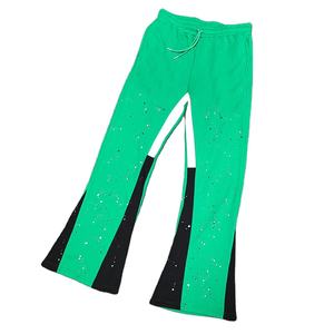 กางเกงจ็อกเกอร์เอวสูงแบบยูนิเซ็กซ์ ผ้าฝ้ายยืด 100% มีเชือกผูก ปรับแต่งโลโก้ได้ ทรงสแต็ค สไตล์ฮิปฮอป น้ำหนักเบา สวมใส่สบาย ปรับแต่งได้ - Product Image 1