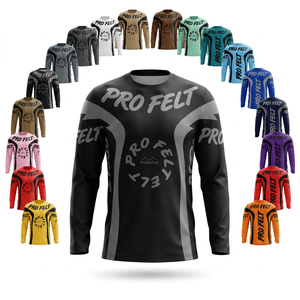 Camiseta de Ciclismo MTB de Manga Larga 100% Poliéster Personalizada para Motocross, Transpirable, de Secado Rápido, para Carreras, Bicicleta de Montaña, Ropa Deportiva de Seguridad - Product Image 1