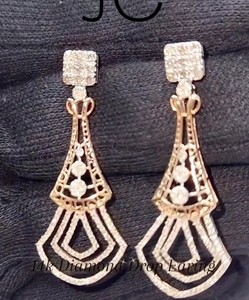 Pendientes colgantes de diamantes para mujer, para boda, compromiso, fiesta, moda, ropa informal - Product Image 3