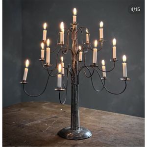 Candélabre en laiton robuste pour centre de table de mariage, support à bougies en métal doré à 3 coupelles pour table de salle à manger d'hôtel, style victorien - Product Image 5