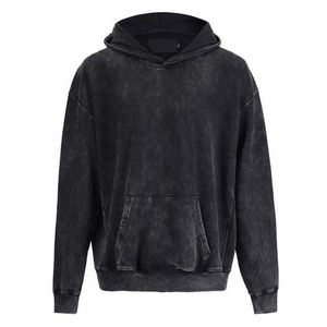 เสื้อฮู้ดดี้โอเวอร์ไซส์แบบวินเทจ ล้างสีแบบแอซิดวอช พิมพ์ลายสกรีน 2027 - Product Image 5