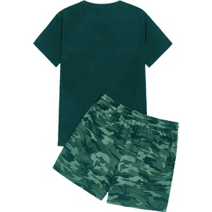 Conjunto de Pantalones Cortos y Camiseta con Estampado de Letras para Hombre, Conjunto de Ropa Urbana de Verano para Hombre, Conjunto Casual de Dos Piezas para Hombre - Product Image 4