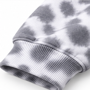 Ensemble de survêtement tie-dye avec sweat à capuche zippé et pantalon de jogging à cordon de serrage, tenue décontractée deux pièces unisexe pour les magasins de vêtements en gros - Product Image 6