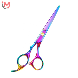 Ciseaux professionnels arc-en-ciel de 6 pouces en acier haute teneur en carbone, ensemble de ciseaux de coiffure pour barbiers et stylistes, service OEM - Product Image 1