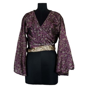 Nuevo Kimono de Poliéster y Seda para Mujer 2026, Top Cruzado con Mangas Largas, Transpirable, para Playa - Product Image 5