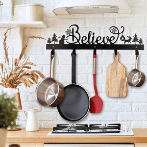 Ganci da Parete in Ferro a Forma di Babbo Natale e Pupazzo di Neve CIFbuy, Decorazione Festiva per Calze di Natale, Appendiabiti Multifunzione TikTok per Ritiro Temu - Product Image 2