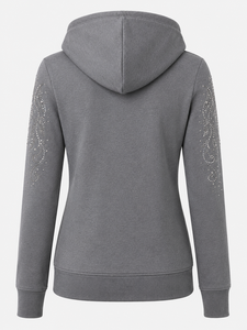 Sudadera con Capucha para Mujer, Adornada con Pedrería, Suave, Informal, de Manga Larga, para Comodidad Diaria - Product Image 5