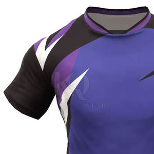 Ensemble uniforme de rugby pour hommes, tissu extensible respirant et léger, coupe confortable, séchage rapide, haut à manches courtes et short pour les équipes de club - Product Image 4