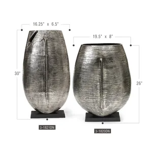 Vase à fleurs en fer forgé fait main, design côtier, écologique, de luxe, pour projets résidentiels et commerciaux, tendance mondiale 2026 - Product Image 2