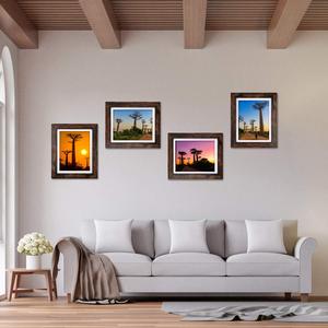 Rustic Brown <b>Photo</b> <b>Frame</b> with Mat Elegant Tabletop Wall Display <b>Frame</b> - Product Image 3