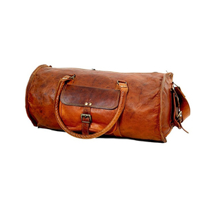 Stylish 24-Inch Genuine <b>Leather</b> Gym <b>Duffle</b> <b>Bag</b> With Front and Side Pockets Best Wholesale Price for Travelers - Product Image 4