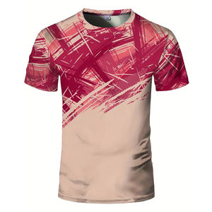 Designed Print Men's Crew Neck Woven <b>Short</b> Sleeve Eco-Friendly Sports T-Shirt Best Quality Casual Wear - Product Image 1