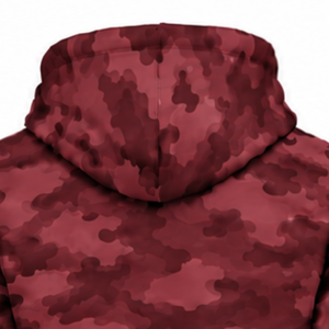 Custom Burgundy <b>Camo</b> Tracksuit Hooded Zip Up <b>Jacket</b> and Matching Jogger Sweatpants Two Piece Fashion Sportswear for Everyday - Product Image 6