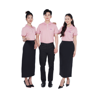 ชุดยูนิฟอร์มพนักงานโปรโมชั่น เสื้อโปโลและผ้ากันเปื้อน ชุดทำงานผ้าโพลีเอสเตอร์ทอ ปรับแต่งได้ สำหรับร้านกาแฟและร้านอาหาร - Product Image 5