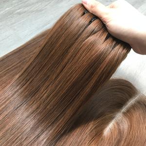 Meilleure vente 2024 cheveux humains de couleur brune faisceaux de cheveux péruviens os droit Super Double dessiné Ombre tisse des cheveux vietnamiens bruts - Product Image 1