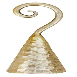 Éteignoir à bougie en spirale forgé à la main, style cloche médiévale, martelé par un forgeron, cadeau pour les amateurs de bougies - Laiton antique classique - Product Image 3