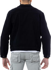 Veste en jean 100 % coton pour l'hiver, durable, décontractée, longueur mi-cuisse, effet vieilli, coupe streetwear, pour tenues formelles et streetwear, respirante - Product Image 5