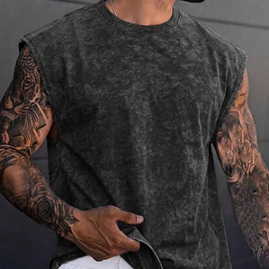 Camisetas Deportivas de Microfibra y Algodón de Alta Calidad sin Mangas para Hombre, Ropa Deportiva para Correr, Camisetas sin Mangas que Absorben el Sudor, Precio Económico - Product Image 1