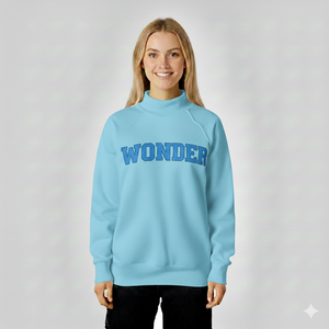 Customized Women Mockneck Long Sleeve Pullover Sweatshirt Winter Fleece Solid Color Modern Style Breathable Quick Dry <b>Drop</b> - Product Image 3