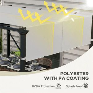 Toldo de Repuesto para Gazebo de 10 x 10 pies, Color Gris Claro, con Protección UV, Cubierta para Pérgola - Product Image 4