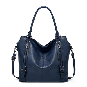 Unique Blue Luxury Handbags for Women High Quality Casual <b>Tote</b> with Zipper Closure Polyester Lining Custom Logo - Product Image 6