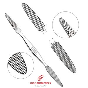 Râpe nasale Converse à double extrémité, à coupe fine et grossière, instrument chirurgical ORL - Product Image 4