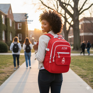 Delta |   Sigma |   Mochila Theta Sorority, elegante mochila para libros, mochila duradera de Cordura, mochila de gran capacidad, mochila informal para viajes - Product Image 4
