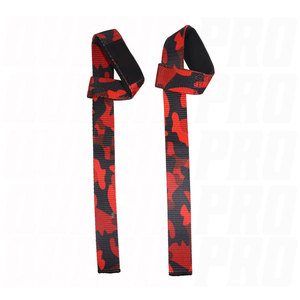 Correas de Levantamiento de Pesas Antideslizantes de Camuflaje Rojo Unisex con Soporte para Muñeca, Agarres de Alta Resistencia para Gimnasio, Entrenamiento de Powerlifting - Product Image 5