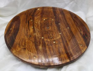Custom Logo Wooden Chakla Belan Set Round Dough <b>Rolling</b> Board with <b>Pin</b> Holder For Chapati Roti Kitchenware Supply Wholesale - Product Image 5